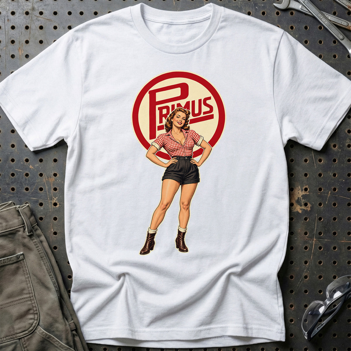 Primus Retro Pinup T-Shirt – Hvid