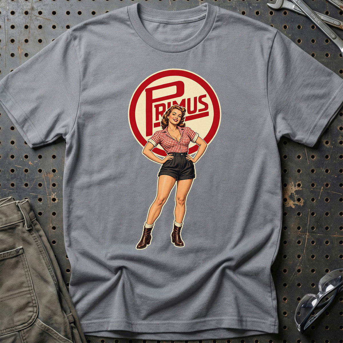 Primus Retro Pinup T-Shirt – Grå Sport