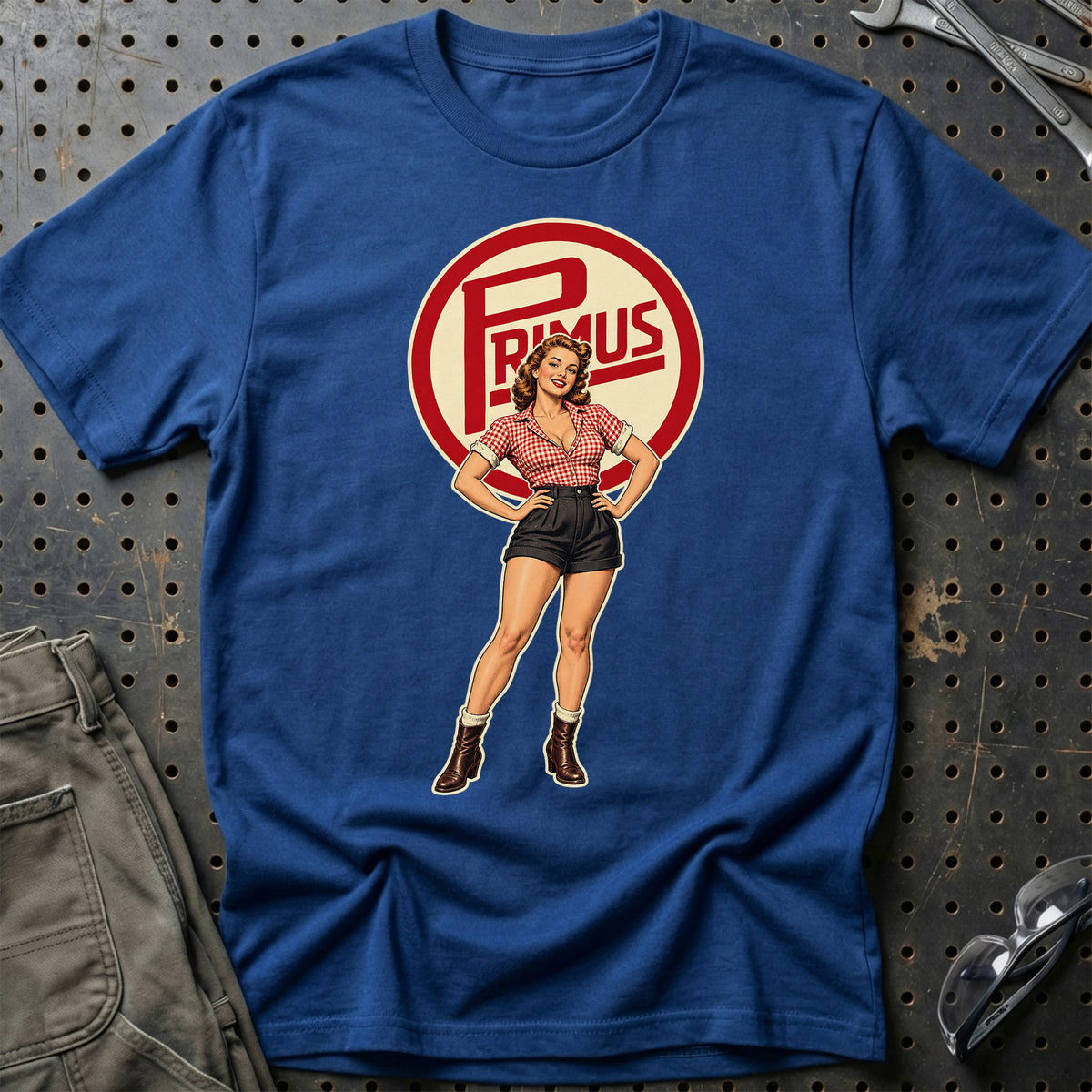 Primus Retro Pinup T-Shirt – Blå Royal