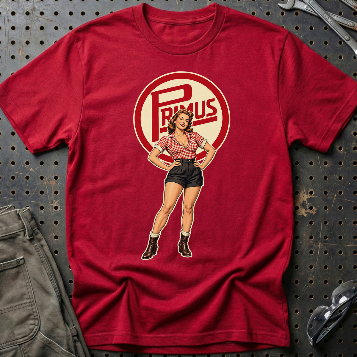 Primus Retro Pinup T-Shirt – Rød