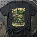 
Puch Maxi K – Kickstart er min morgenmotion – Illustration – Unisex T-Shirt med tryk foran, farve: Sort