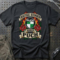Puch Rigtige Kvinder Kører – Roser og Flammer T-Shirt – Sort