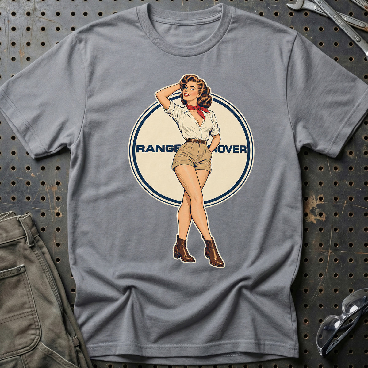 Range Rover Retro Pinup T-Shirt – Grå Sport