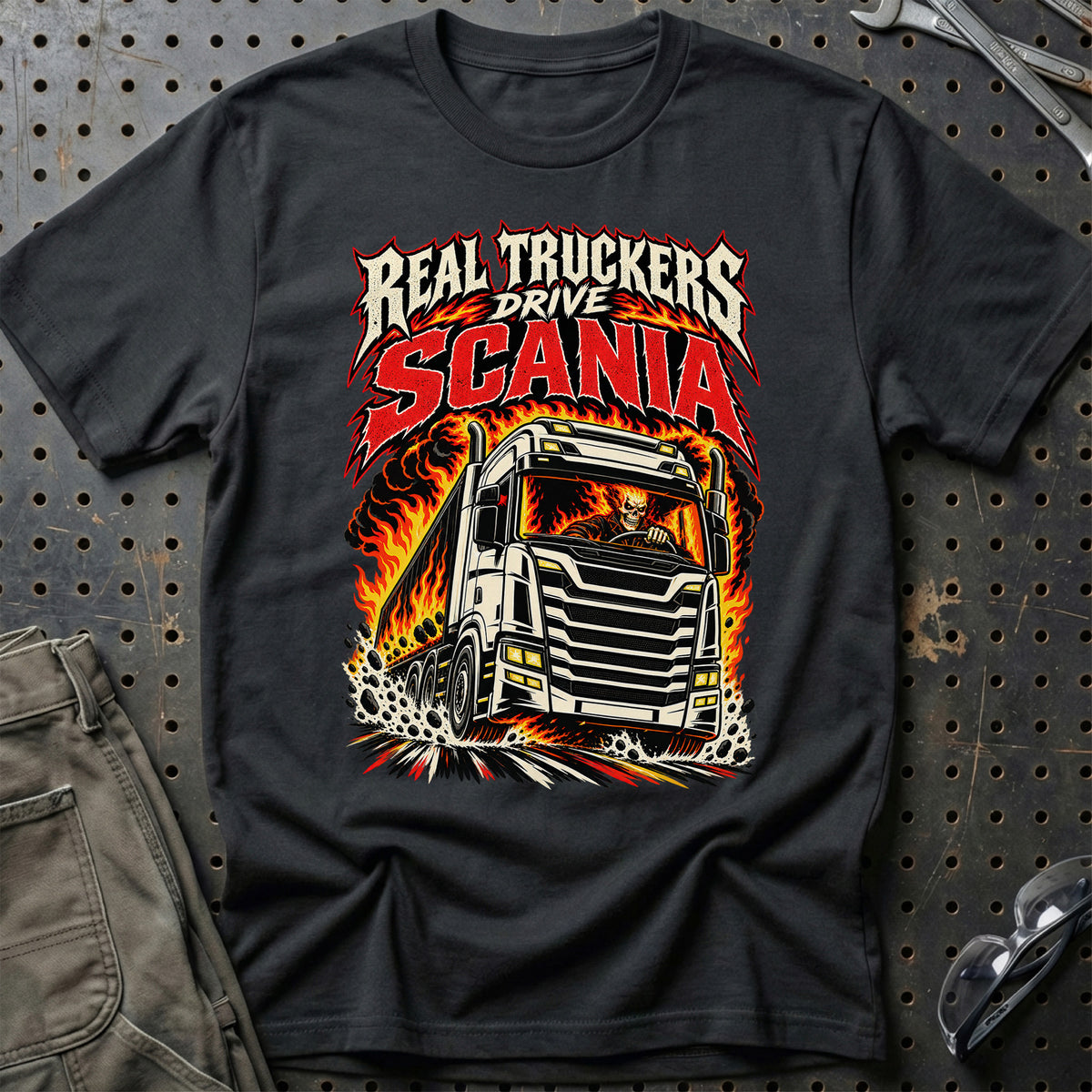 Real Truckers – Drive – Scania T-Shirt – Sort