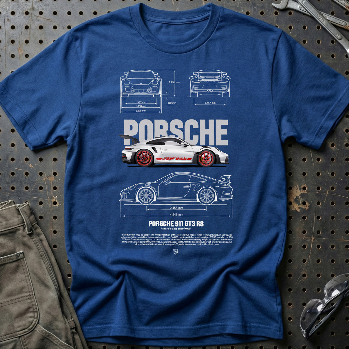 
Porsche 911 GT3 RS T-Shirt – Blå Royal