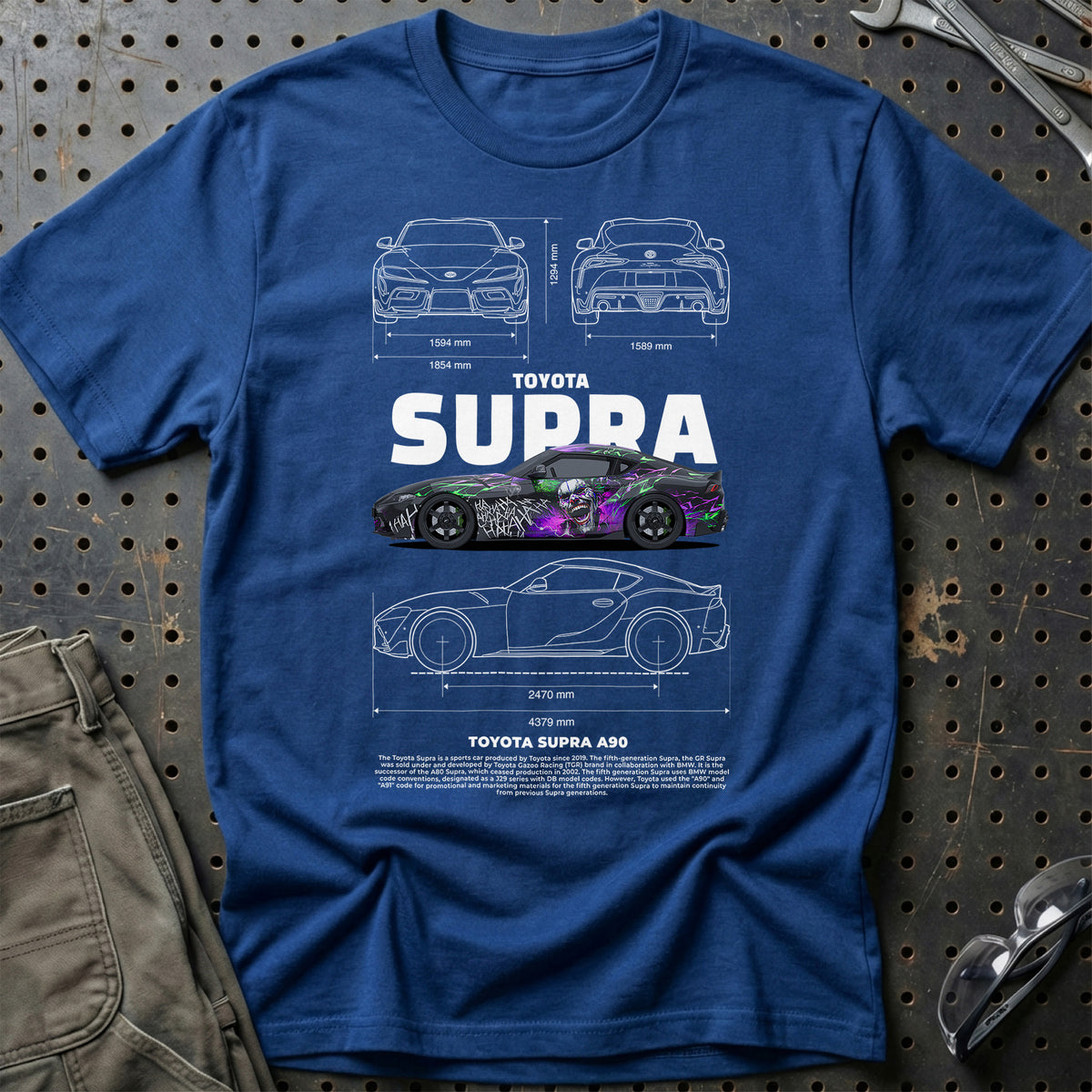 
Toyota Supra A90 T-Shirt – Blå Royal