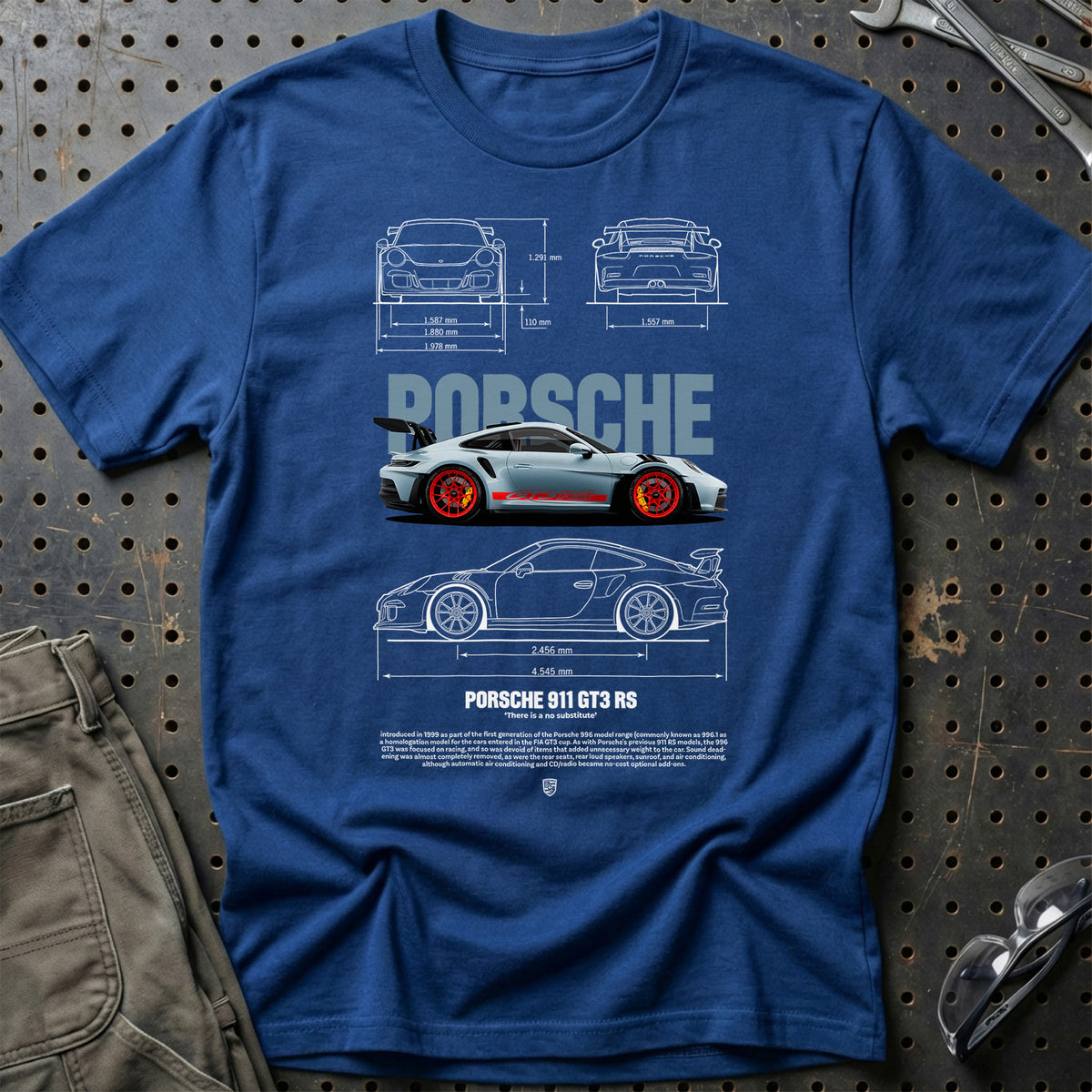 
Porsche 911 GT3 RS T-Shirt – Blå Royal