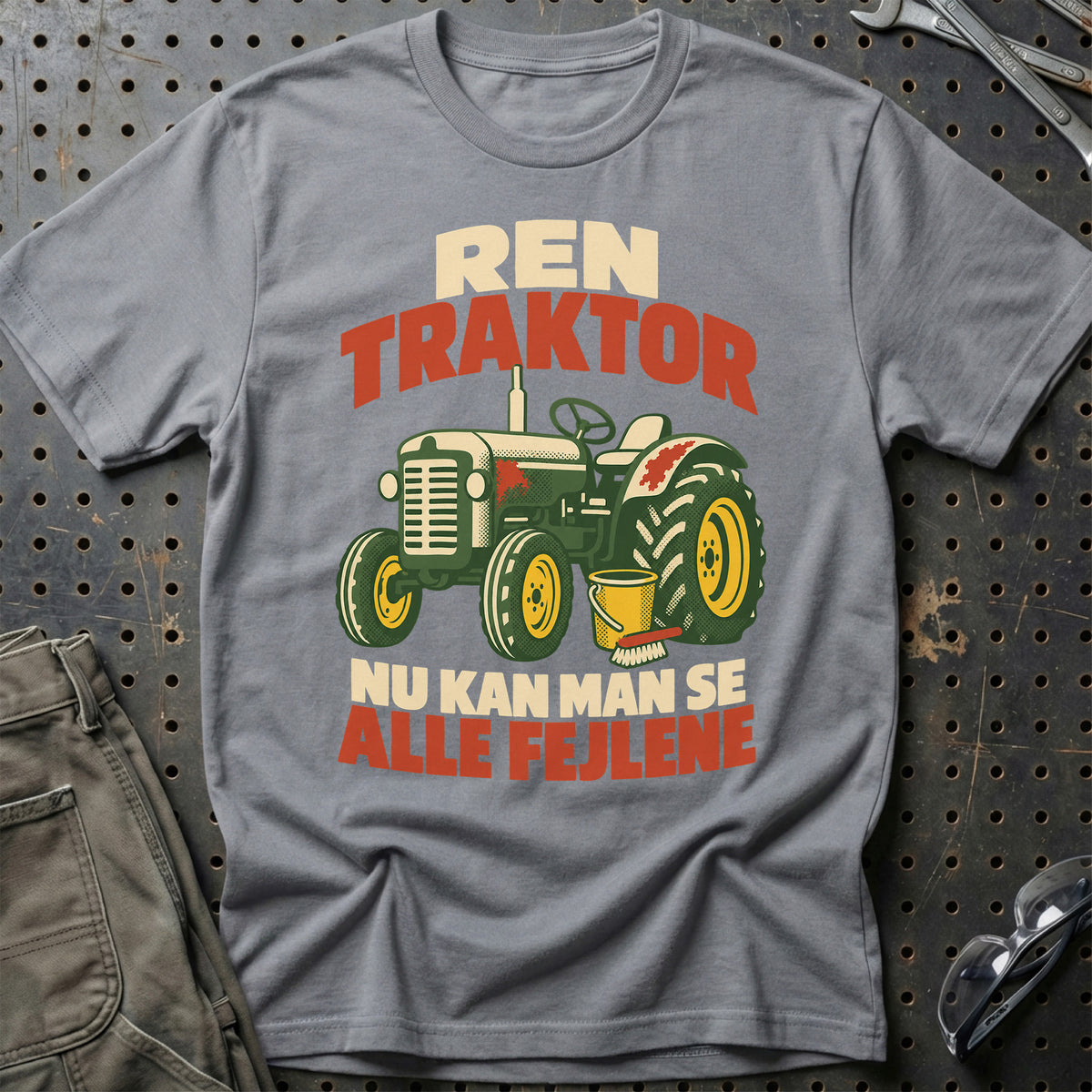
Ren traktor nu kan man se alle fejlene – Retro – Unisex T-Shirt – Grå Sport