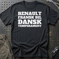 Renault – Fransk Bil – Dansk Temperament T-Shirt – Sort