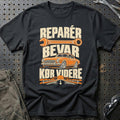
Reparér – Bevar – Kør videre – Unisex T-Shirt – Sort