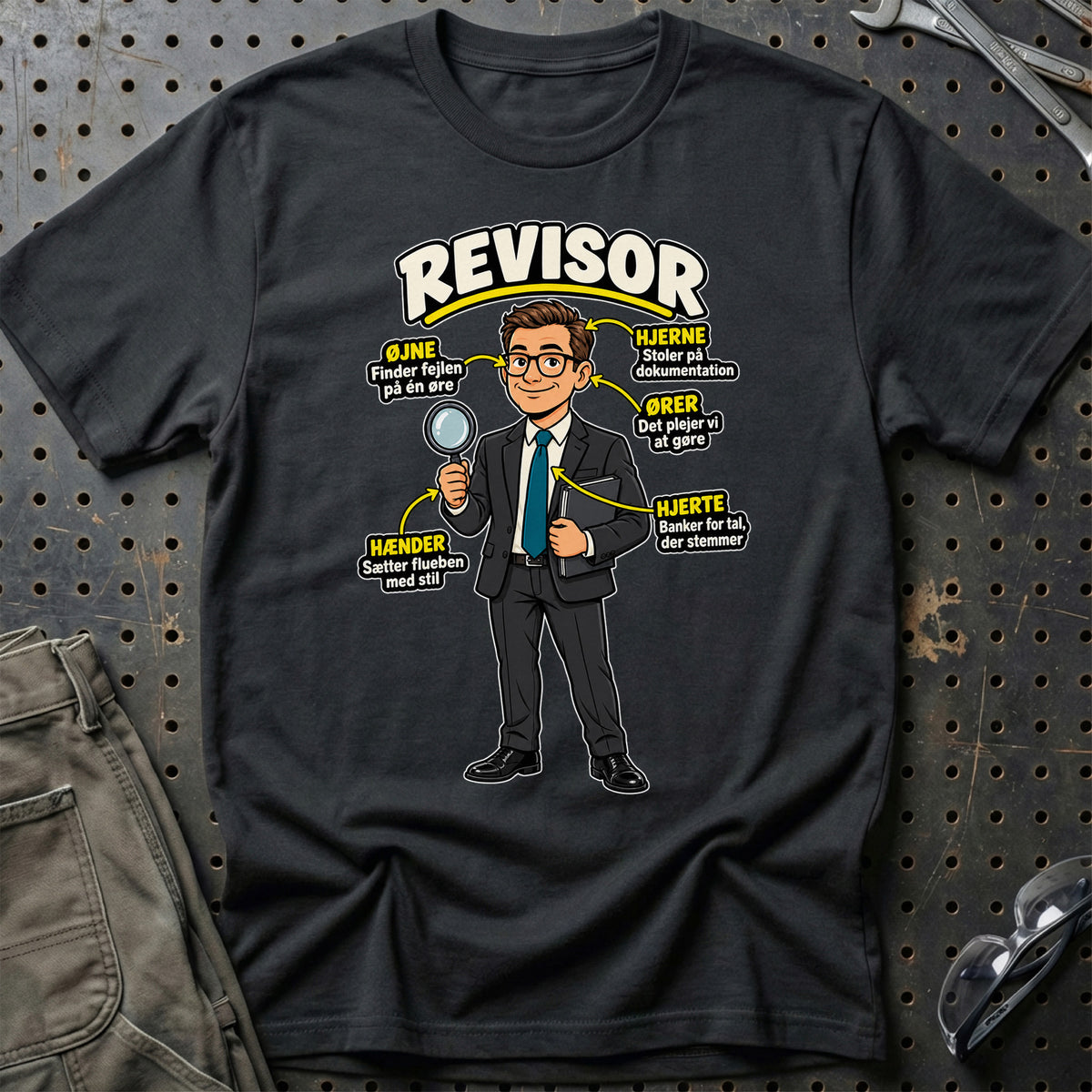 
Revisor – Anatomi – Mandligt motiv – Unisex T-Shirt – Sort