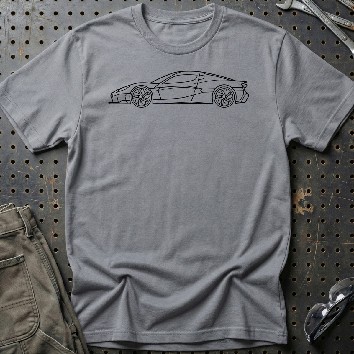 Rimac Nevera Outline T-Shirt – Grå Sport