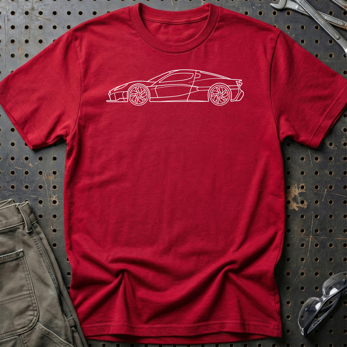 Rimac Nevera Outline T-Shirt – Rød