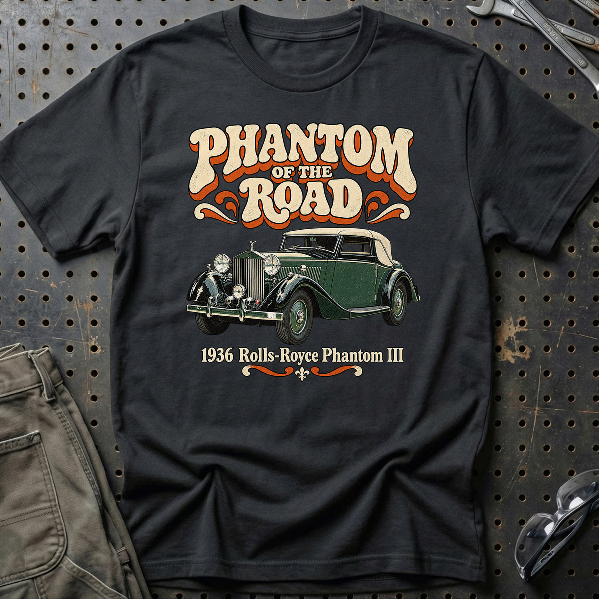 
Rolls-Royce Phantom III 1936 – Phantom of the Road T-Shirt – Sort