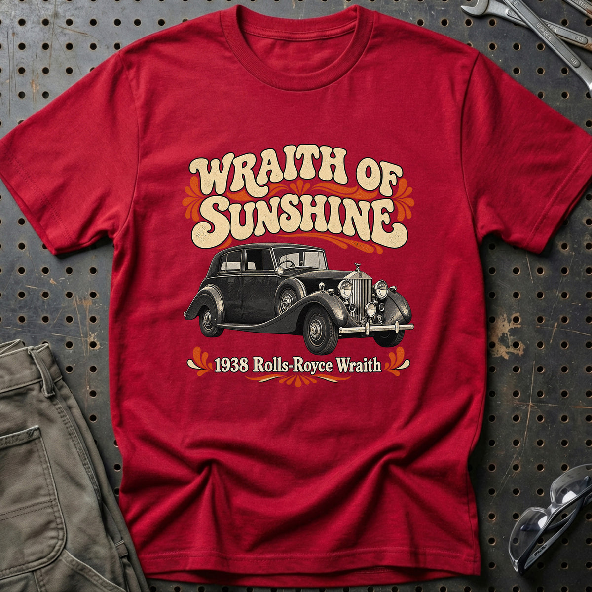 
Rolls-Royce Wraith 1938 – Wraith of Sunshine T-Shirt – Rød