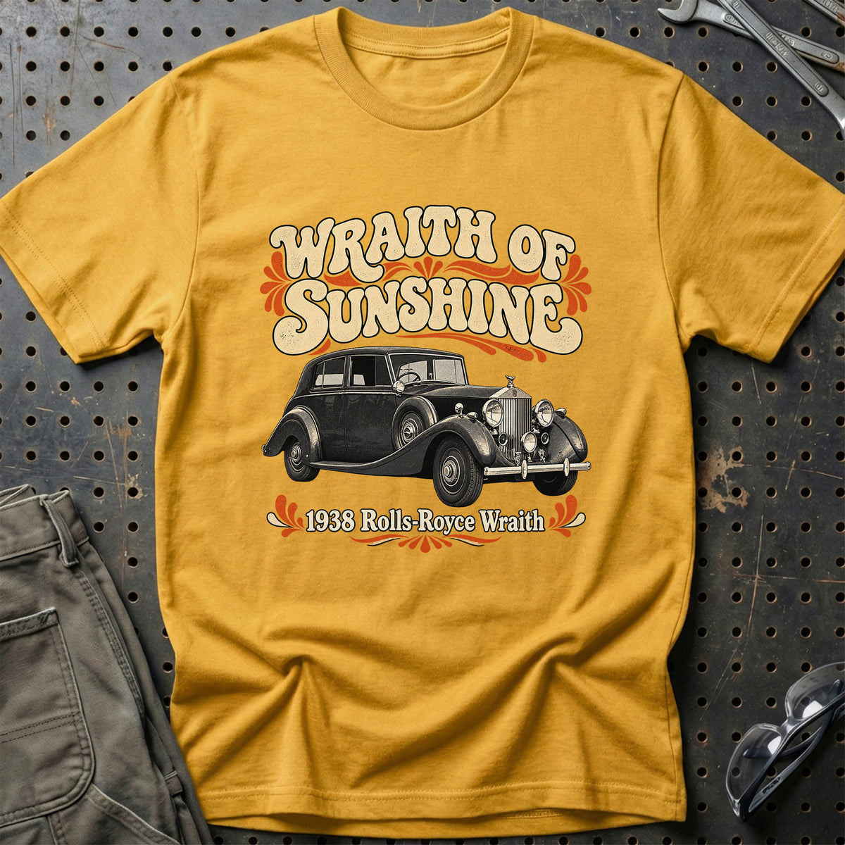 
Rolls-Royce Wraith 1938 – Wraith of Sunshine T-Shirt – Guld
