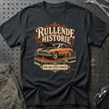 Rullende historie – Når den altså starter T-Shirt – Sort