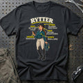 
Rytter – Anatomi – Kvinde – Unisex T-Shirt – Sort