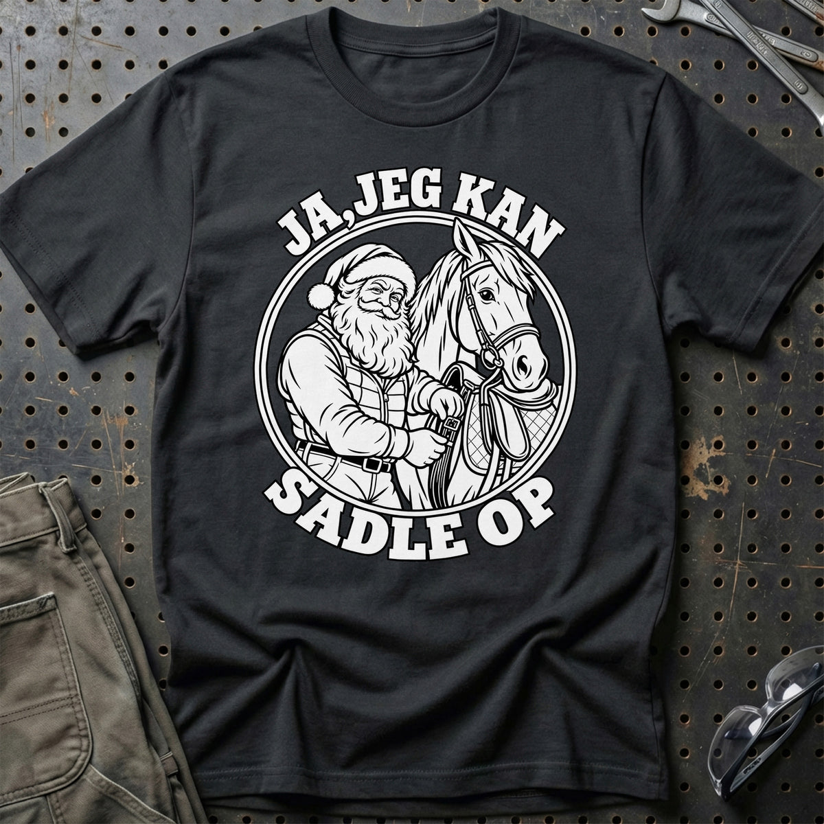 
Rytter – Julemanden kan sadle op – Unisex T-Shirt – Sort