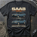 
Saab 900 – Generations of Legends T-Shirt – Sort