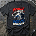 Scania Larmer – Volvo Arbejder T-Shirt – Sort