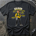 
Sejler – Anatomi – Kvinde – Unisex T-Shirt – Sort