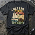 
Sejler – Lille båd store planer tom konto – Unisex T-Shirt med tryk foran, farve: Sort