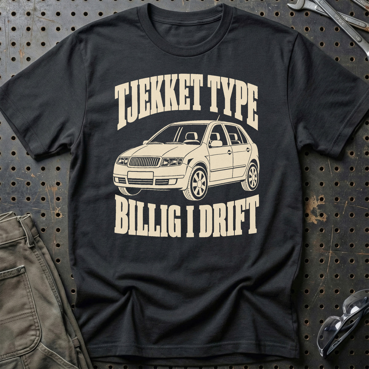 
Škoda Fabia I 6Y – Tjekket type billig i drift – Unisex T-Shirt – Sort