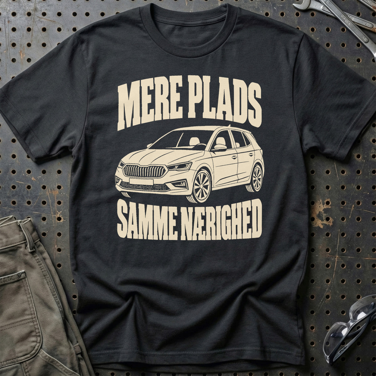 
Škoda Fabia IV – Mere plads samme nærighed – Unisex T-Shirt – Sort