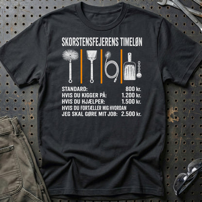 Skorstensfejeren Timeløn - Unisex T-Shirt , Bomuld