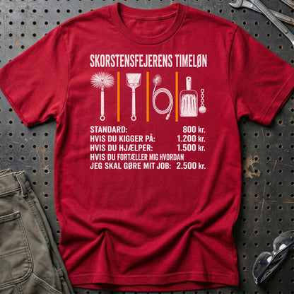 Skorstensfejeren Timeløn - Unisex T-Shirt , Bomuld