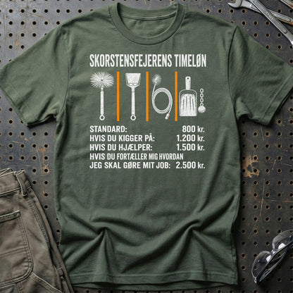 Skorstensfejeren Timeløn - Unisex T-Shirt , Bomuld