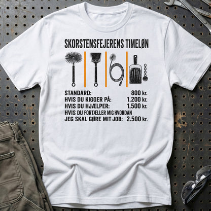 Skorstensfejeren Timeløn - Unisex T-Shirt , Bomuld