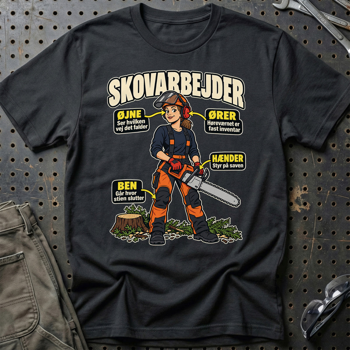 Skovarbejder – Anatomi T-Shirt – Sort