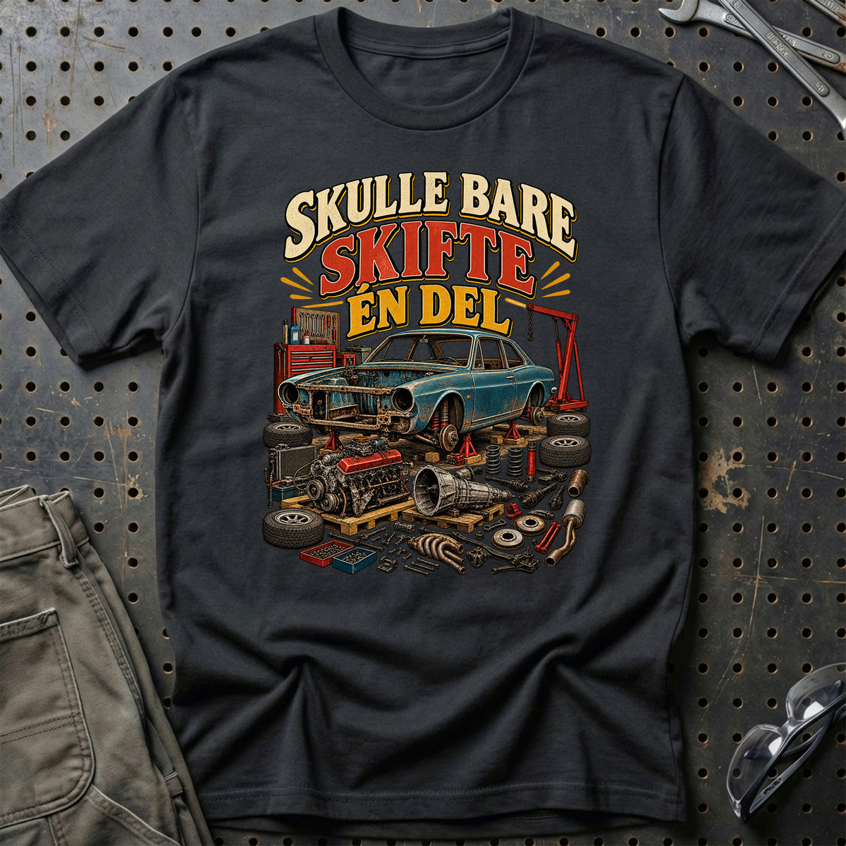 
Skulle bare skifte én del – Illustration – Unisex T-Shirt – Sort