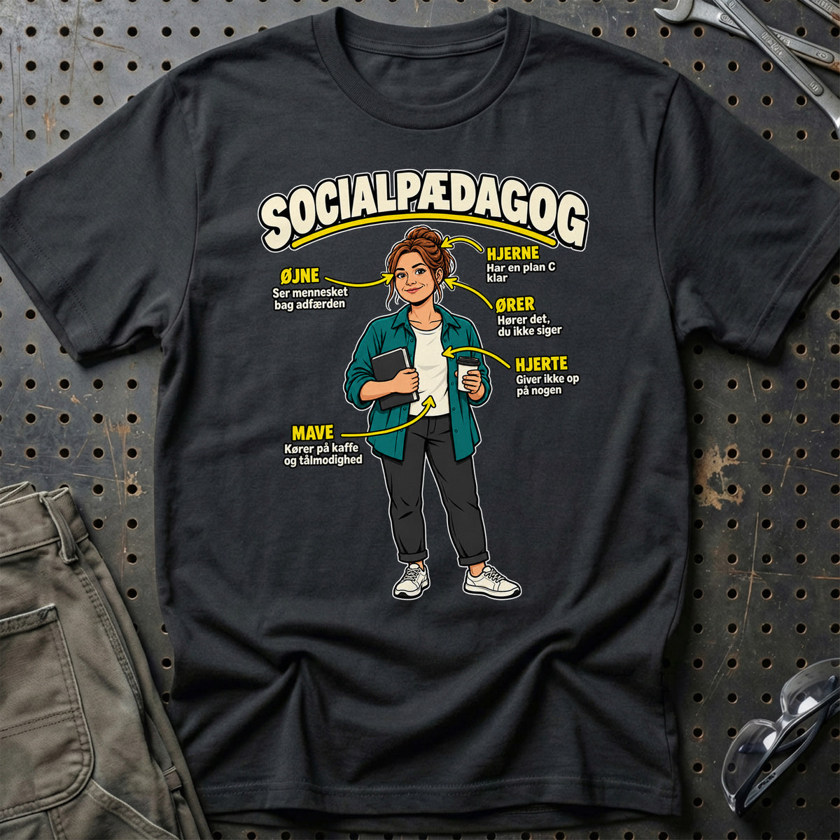 
Socialpædagog – Ser mennesket bag adfærden – Unisex T-Shirt – Sort