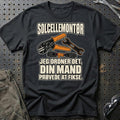 Solcellemontør – Jeg Ordner Det, Din Mand Prøvede At Fikse T-Shirt – Sort