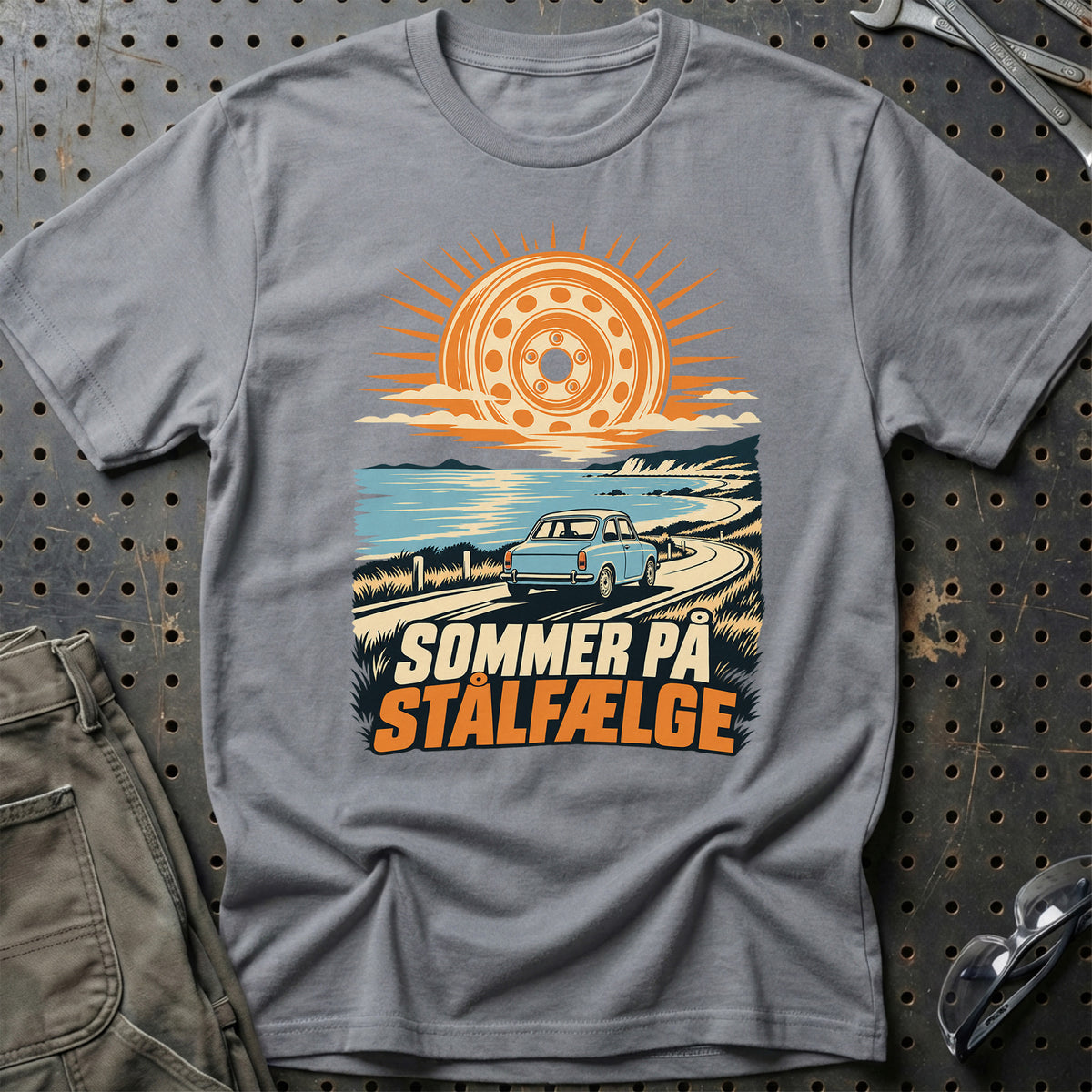 
Sommer på stålfælge – Unisex T-Shirt – Grå Sport
