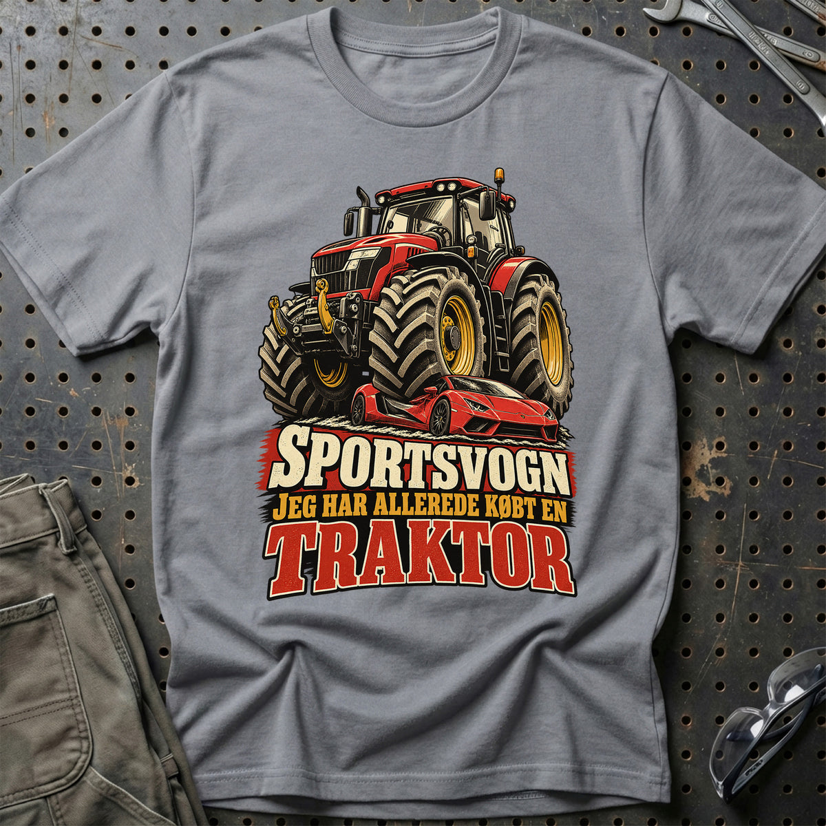 
Sportsvogn jeg har allerede købt en traktor – Illustration – Unisex T-Shirt – Grå Sport