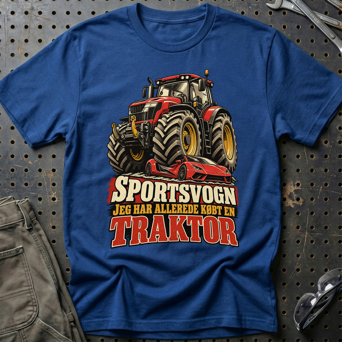 
Sportsvogn jeg har allerede købt en traktor – Illustration – Unisex T-Shirt – Blå Royal