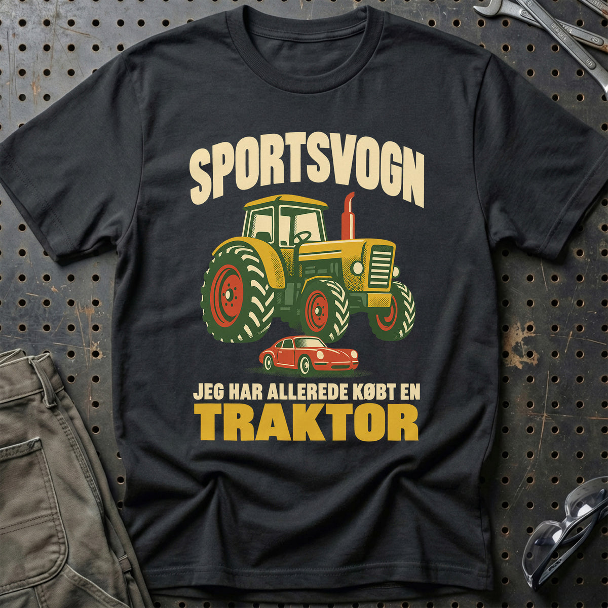 
Sportsvogn jeg har allerede købt en traktor – Retro – Unisex T-Shirt – Sort