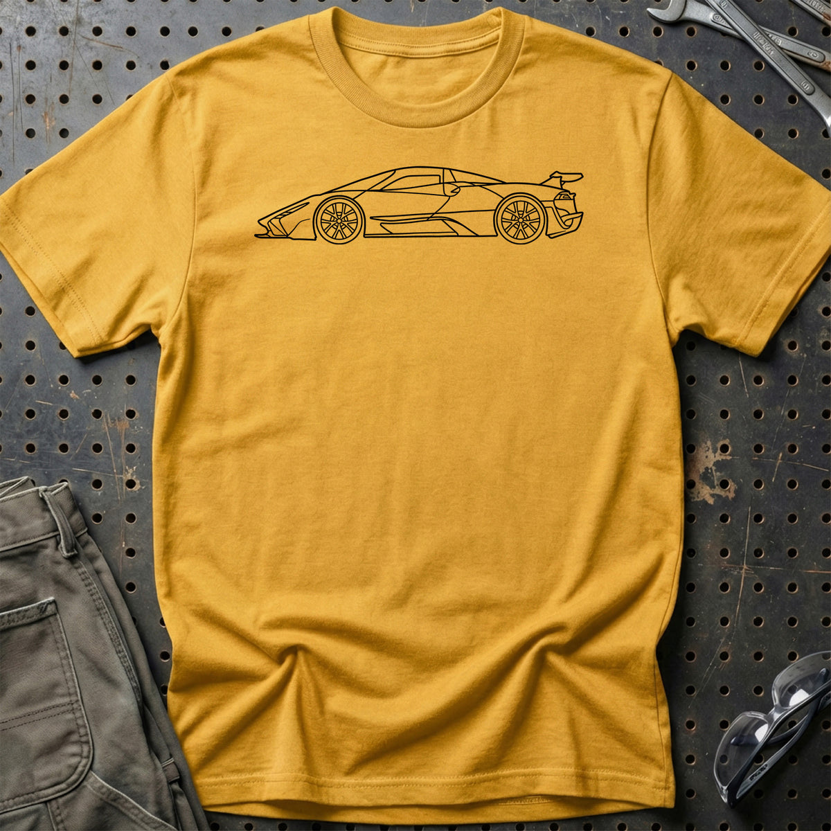 SSC Tuatara Striker Outline T-Shirt – Guld