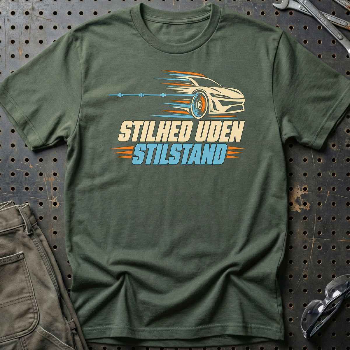 
Stilhed uden stilstand – Unisex T-Shirt – Grøn Militær