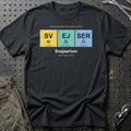 
Svejser – Svejserium – Unisex T-Shirt med tryk foran, farve: Sort
