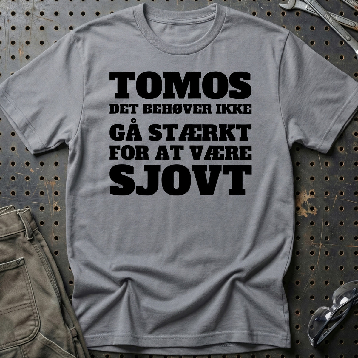Tomos – Det Behøver Ikke Gå Stærkt For At Være Sjovt T-Shirt – Grå Sport