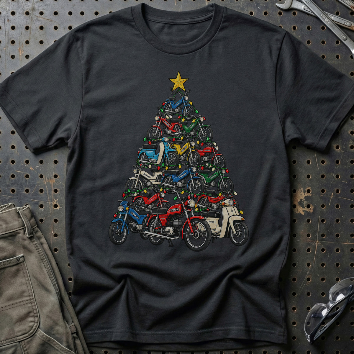 Tomos Juletræ – Farverige Knallerter T-Shirt – Sort