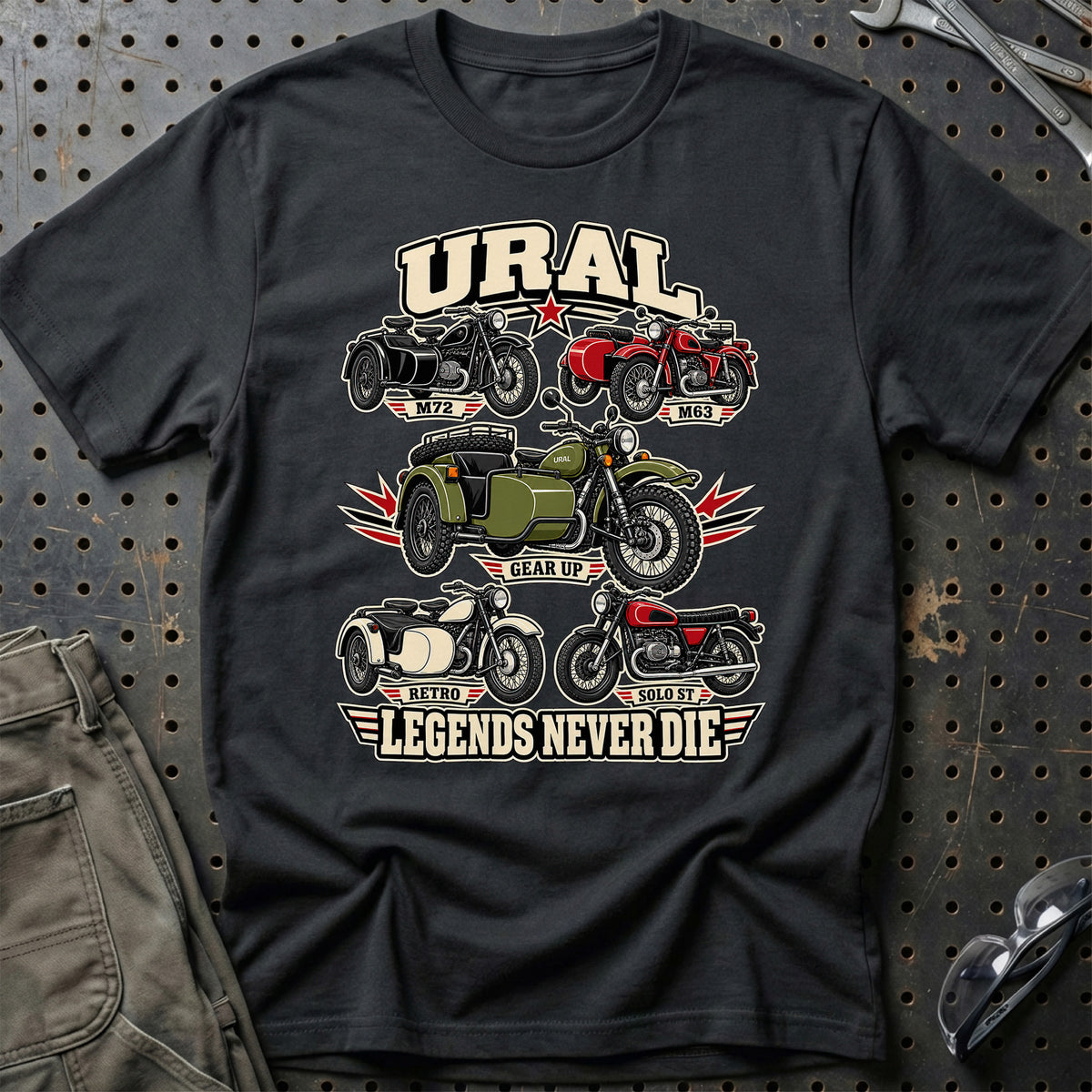 Ural Legends Never Die T-Shirt – Sort