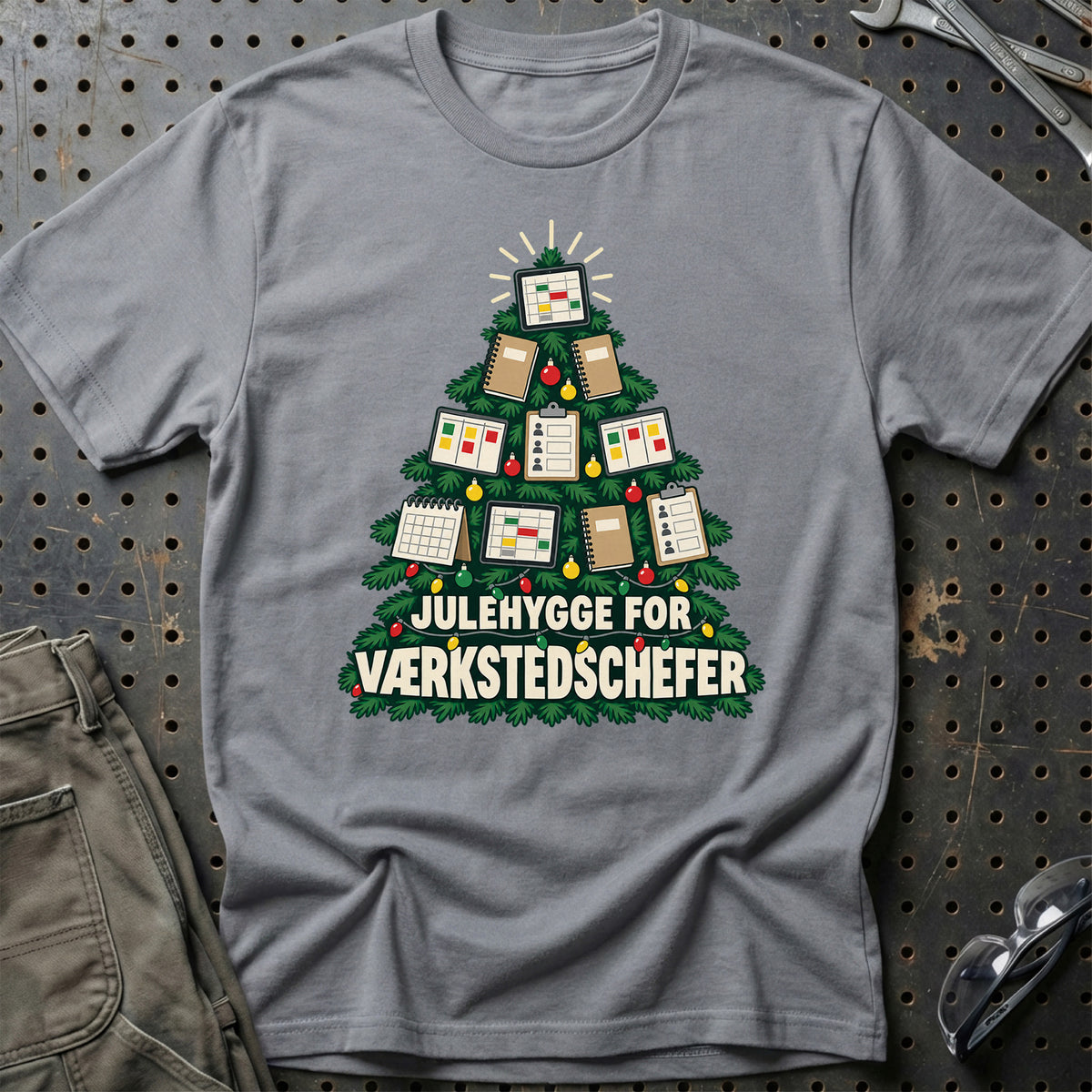 
Værkstedschef – Julehygge – Unisex T-Shirt – Grå Sport