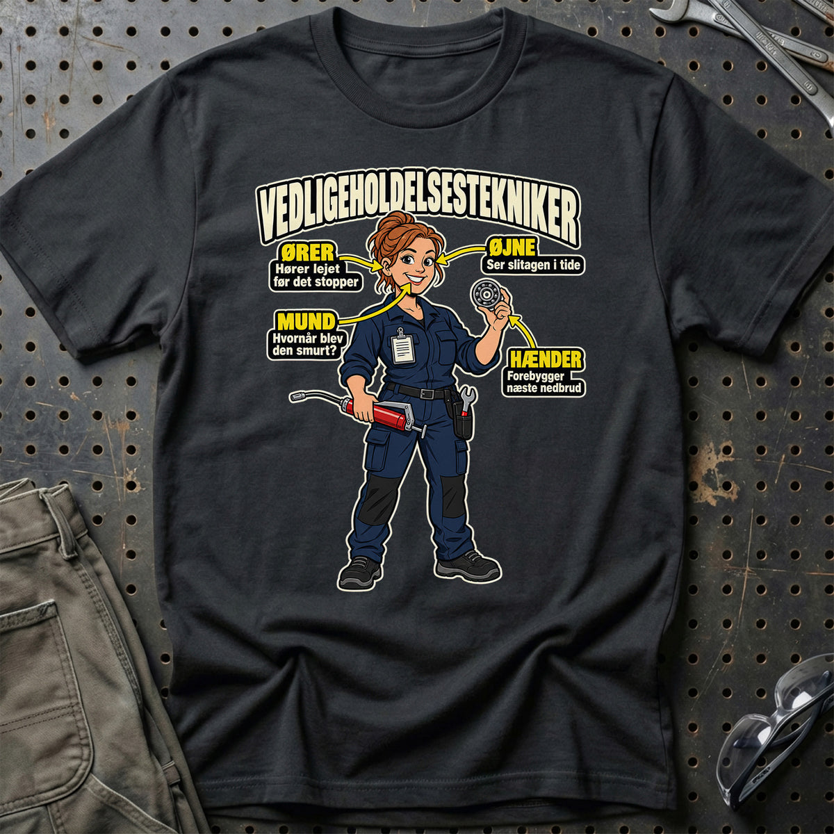 Vedligeholdelsestekniker – Anatomi T-Shirt – Sort