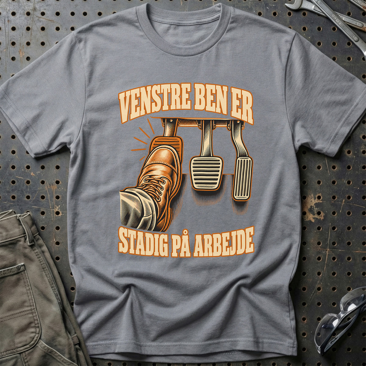 Venstre ben er stadig på arbejde T-Shirt – Grå Sport